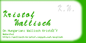 kristof wallisch business card